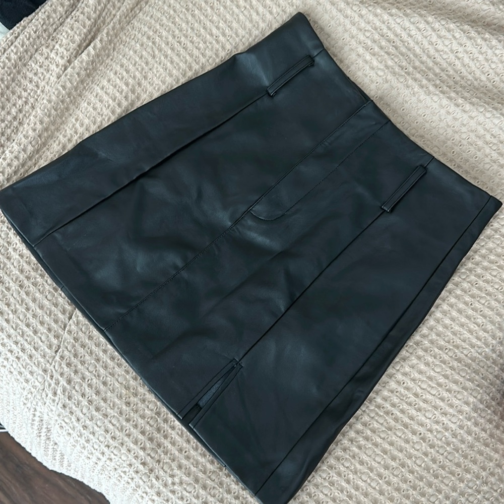 F21 Leather Skirt - Size Small